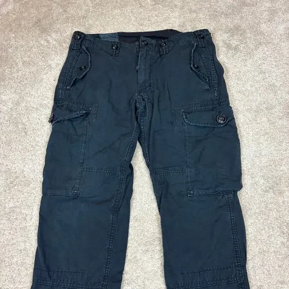 Polo Ralph Lauren Combat Trousers OG 107 GS Parachute Cargo Pants 34x30